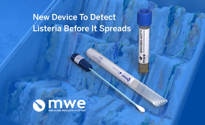 New Listeria Testing Kit from MWE includes a pre-moistened labelled tube STERISWAB and a vial of colour changing liquid